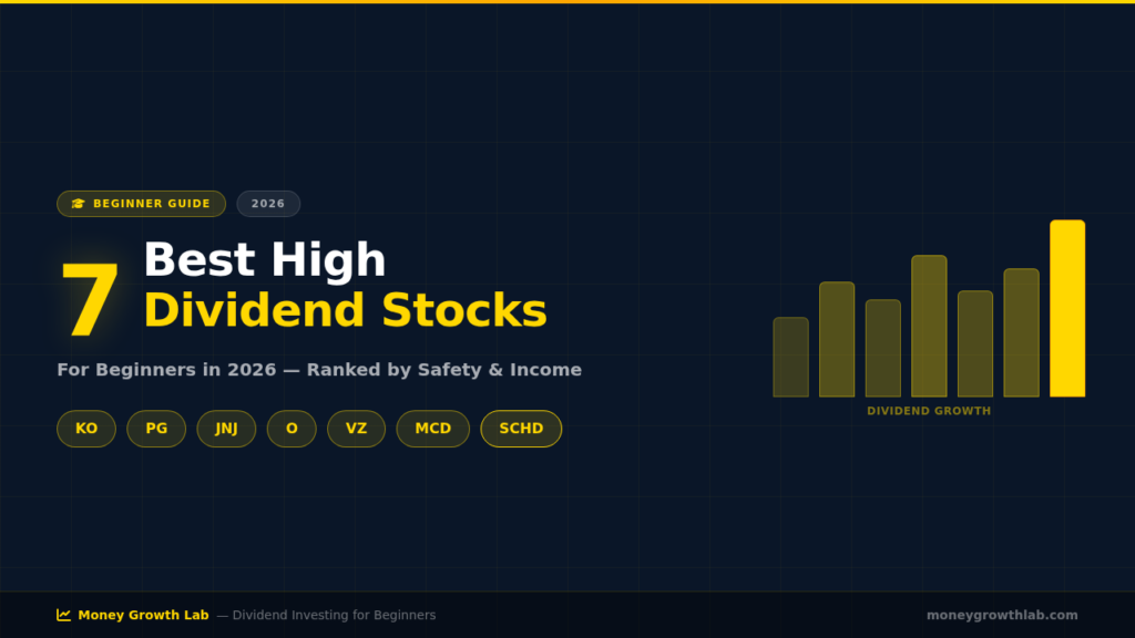 best high dividend stocks for beginners 2026 KO PG JNJ income
